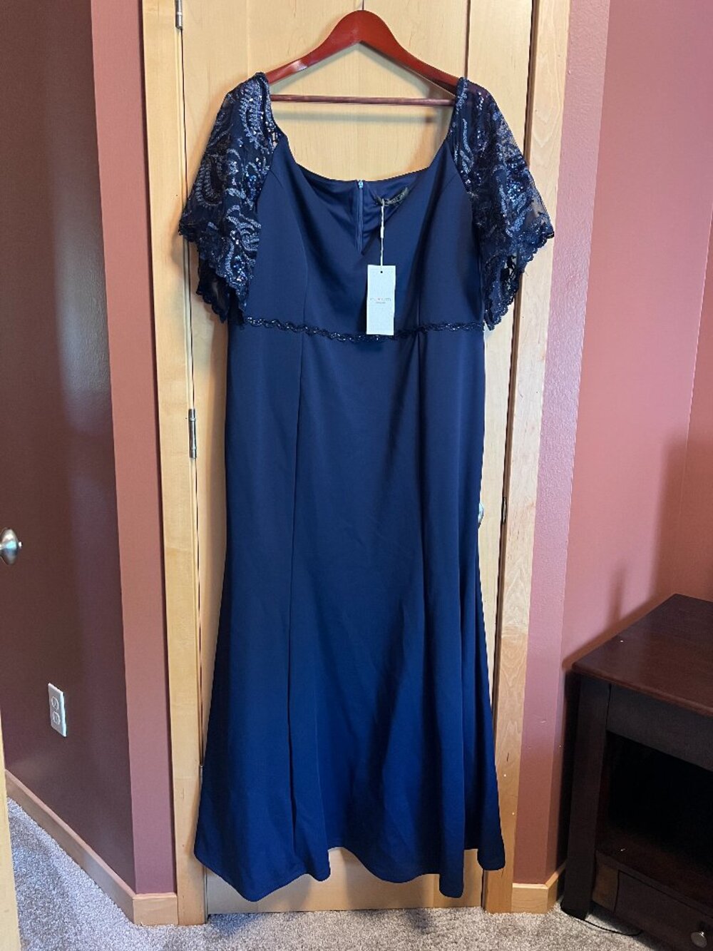 NWT Ever Pretty Mother of the Bride Navy Blue Dress: Size 24